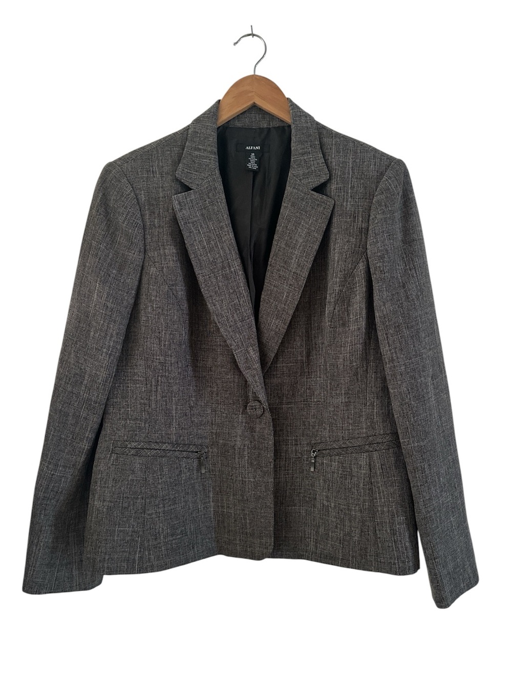 Alfani Charcoal Gray Single-Button Blazer Like New sz 14